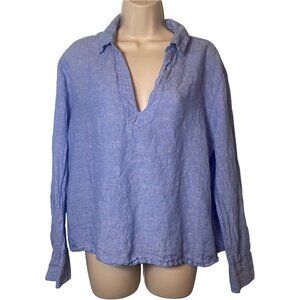 Calypso St. Barth Blue Linen Tunic